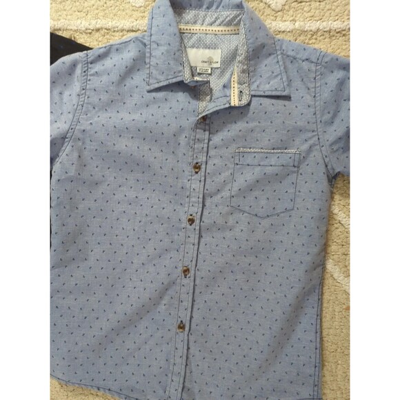 Lot (2) Craft + Flow Amplify Boys 7/8 Short Sleeve Button Up Shirts Lightning... - Picture 2 of 14